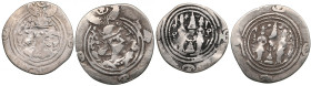 Sasanian Kingdom AR Drachm (2) Khusrau II (AD 591-628). Clipped. l - mint signature MY, regnal year 8; r - mint signature DL (?), regnal year 11? 13?
...