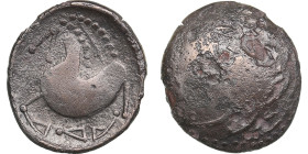 Eastern Europe. Mint in the southern Carpathian 200-100 BC. "Schnabelpferd" type AR Tetradrachm
6.84g. 23mm. F/VG. Dembski 1253; Slg. Lanz 669; OTA 32...