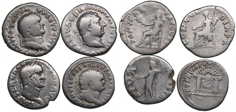 Lot of Roman Empire AR Denarius (AD 68-80) (4)
Various condition. Sold as seen, ...
