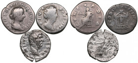 Lot of Roman Empire AR Denarius (AD 137-166) (3)
Various condition. Sold as seen, no return.Lucilla (164-166 AD). 2.84g. 18mm. RIC 436 (Hadrian).Diva ...