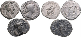 Lot of Roman Empire AR Denarius (AD 161-185) (3)
Various condition. Sold as seen, no return.Commodus (184-185 AD). 3.56g. 17mm. RIC 101.Faustina II (1...