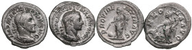 Lot of Roman Empire AR Denarius (AD 226-236) (2)
Various condition. Sold as seen, no return.Severus Alexander (226 AD). 3.23g. 21mm. RIC 133.Maximinus...