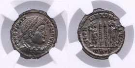 Roman Empire, Trier AE3/4 (BI Nummus) - Constantine I (AD 307-337) - NGC Ch AU
Strike: 5/5; Surface: 4/5. Splendid specimen with fine luster and beaut...