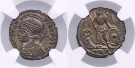 Roman Empire, Trier AE3/4 (BI Nummus) - Constantinian c. (AD 330-340) - NGC Ch AU
Strike: 4/5; Surface: 4/5. Splendid specimen with fine luster and be...