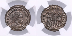 Roman Empire, Trier AE3/4 (BI Nummus) - Constantine II, As Caesar (AD 337-340) - NGC MS
Strike: 4/5; Surface: 5/5. Splendid specimen with fine luster ...