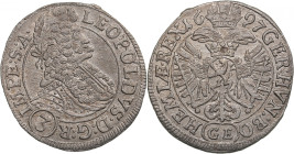 Bohemia 3 Kreuzer 1697 - Leopold I (1657-1705)
1.58g. AU/AU. Mint luster.