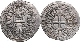 France Gros Tournois (1290-1295) - Philip IV the Fair (1285-1314)
4.06g. XF-/XF. Some luster. Duplessy 214. 