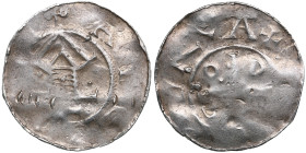 Germany Pfennig - Otto III (996-1002) & Adelaide of Italy (983-991)
1.14g. VF/VF. Dbg. 1167.