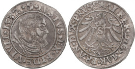 Germany, Prussia 1 Groschen 1532 - Albert I (1525-1568)
1.04g. VF/VF.