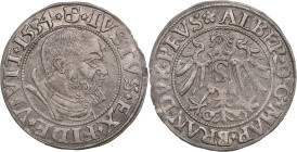 Germany, Prussia 1 Groschen 1534 - Albert I (1525-1568)
1.03g. VF/VF.