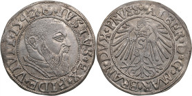 Germany, Prussia 1 Groschen 1542 - Albert I (1525-1568)
1.92g. XF/XF. Mint luster.