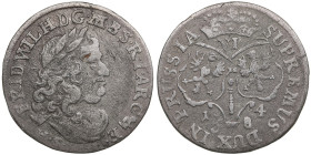 Germany, Prussia 6 Groschen 1684 HS - Frederick William (1640-1688)
3.43g. VF-/VF-.