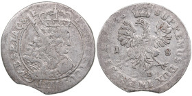 Germany, Brandenburg-Prussia 18 Groschen 1698 - Friedrich III (1688-1701)
6.16g. VF/VF. Some mint luster.