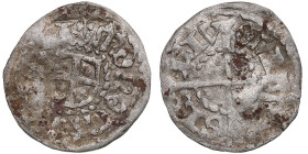 Reval Pfennig Ca 1430-1465?
0.33g. VF/VF
