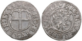 Reval Ferding 1554 - Heinrich von Galen (1551-1557)
2.83g. AU/AU. Mint luster. Haljak 162a.
