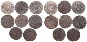 Lot of coins: Reval under Swedish rule Schilling (8)
Various condition.