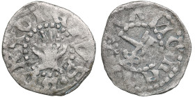 Dorpat Pfennig ND - Bartholomäus Savijerwe (1441-1459)
0.44g. VF/VF. Haljak 550.