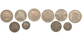Group of coins: Estonia (5)
Various condition.