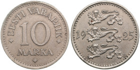 Estonia 10 Marka 1925
6.26g. AU/AU. An attractive exemplar.