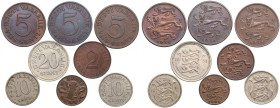 Small lot of coins: Estonia 1929-1934 (8)
Various condition.