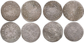 Small lot of coins: Polish-Lithuanian Commonwealth 1/2 Grosz 1509, 1515, 1559, 1564 (4)
Various condition.