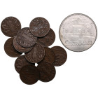 Lot of coins: Estonia 2 Krooni 1930 & 1 Senti 1929 (13)
Various condition.