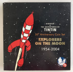 Euro 2 cents & 1 Cent 2002 collection + Silver Jeton (25)
50th Anniversary of the Tintin album "Explorers on the Moon". With certificate.