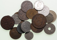 Lot of coins: Estonia, Canada, Germany, Sweden, France, Romania, Danzig, UK, Norway, Italy, Denmark (20)
Various condition.
