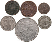 Small lot of coins: Russia, USSR, Sweden (6)
Various condition.