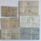 Estonia, Russia - Group of prephilately envelopes 1833, 1834, 1846, 1853, 1857, 1861 (6)
Various condition. Sold as seen, no return.