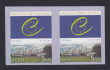 Estonia stamps, 50th ann. of the Council of Europe, 1999, Imperforate
Never sold over the counter. Printers test? Original paper with glue.