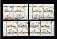 Group of stamps: Canada 4- Blocks (7)
MNH. Page is not included. Sold as seen, no return. Please check photos on our website for details. 