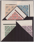 ESTONIA stamps 1924 AIR MAIL 5-45 marka MiNo.48B-52B - 4 blocks
Sold as seen, no return. MiNo.48B-52B.