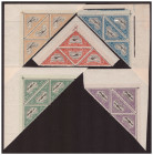 ESTONIA stamps 1925 AIR MAIL 5-45 marka MiNo.48A-52A - 4 blocks
Sold as seen, no return. MiNo.48A-52A.
20 marka perforation open