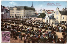 Estonia - Tallinn REVAL postcard with single franking 15s overprint 1928 MiNo.71
Sold as seen, no return.  MiNo.71