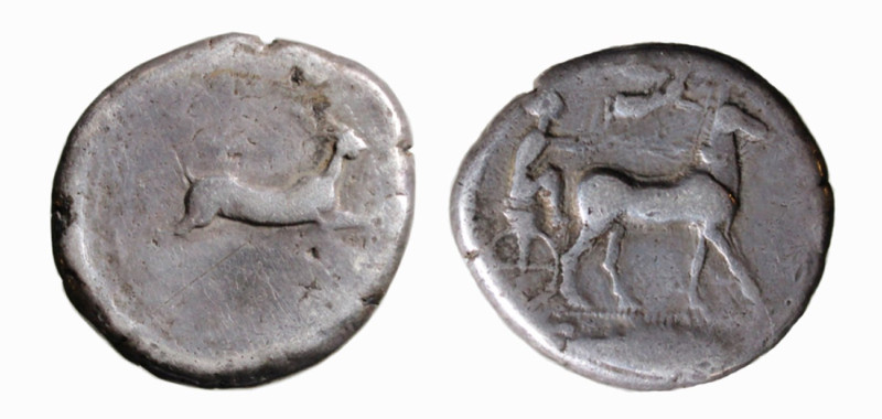 SICILIA - MESSANA (Circa 470-466 a.C.) TETRADRAMMA gr.16,9 - D/Biga condotta da ...