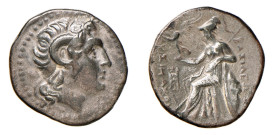 THRACIA - EPHESOS - LYSIMACO (305-281 a.C.) DRACMA gr.4,2 - D/Testa di Alessandro a d. con corna di Ammon R/Athena seduta su trofei a s. tiene Nike, a...