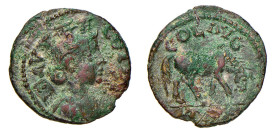 TROAS - ALEXANDRIA (II-III sec. d.C.) Emissioni pseudo-autonome - AE-21 - D/Busto turrito e drappeggiato di Type a destra AV CO TRO R/Cavallo al pasco...