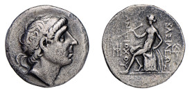 SYRIA - ANTIOCHOS I (281-261 a.C.) TETRADRAMMA gr.13,6 - D/Testa diademata a d. R/Apollo seduto a s. su omphalos -Ar - SNG Spaer 385 BB