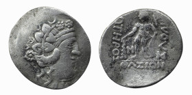 CELTI - TRACIA - IMITAZIONE CELTICA DI "THARSOS" (I sec. a.C.) TETRADRAMMA gr. 15,6 - D/Testa stilizzata di Dionisyus rivolta a destra R/Ercole stante...