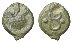 LATIUM - ROMA - SERIE GIANO / PRORA (240-225 a.C.) SESTANTE gr.49,6 - D/Conchiglia con in basso due globi R/Caduceo affiancato da due globi - Patina v...