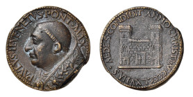 ROMA - PAOLO II (1464-1471) MEDAGLIA AE - Anno 1465 - COSTRUZIONE DEL PALAZZO VENEZIA - D/Busto con piviale arabescato a s PAVLVS II VENE TVS PONT MAX...