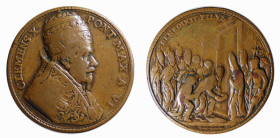 ROMA - CLEMENTE X (1670-1676) MEDAGLIA IN AE - ANNO Santo 1675 - D/Busto del pontefice con tiara e stola a d. CLEMENS·X·PONT·MAX·A ·VI R/Il Pontefice ...