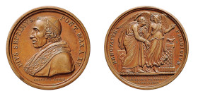 ROMA - PIO VII (1800-1823) MEDAGLIA IN AE - Anno 1814 XV - LIBERAZIONE DEL PONTEFICE - D/Busto a s. con berretto, mozzetta e stola PIVS SEPTIMVS PONT ...