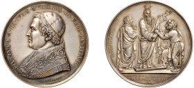 ROMA - PIO IX (1846-1870) MEDAGLIA AR ANNO III - Promulgazione di nuove leggi - D/Busto con berrettino e piviale a s. R/Mosè consegna ai sacerdoti il ...