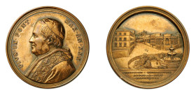 ROMA - PIO IX (1846-1878) MEDAGLIA AE - ANNO XXX - Nuovo ricovero per i poveri -D/Busto a s. con berretto e stola PIVS IX PONT MAX AN XXX R/Il nuovo r...