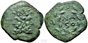 SICILY. Uncertain Roman mint. Ae As (Circa 200-190 BC). Naso, magistrate