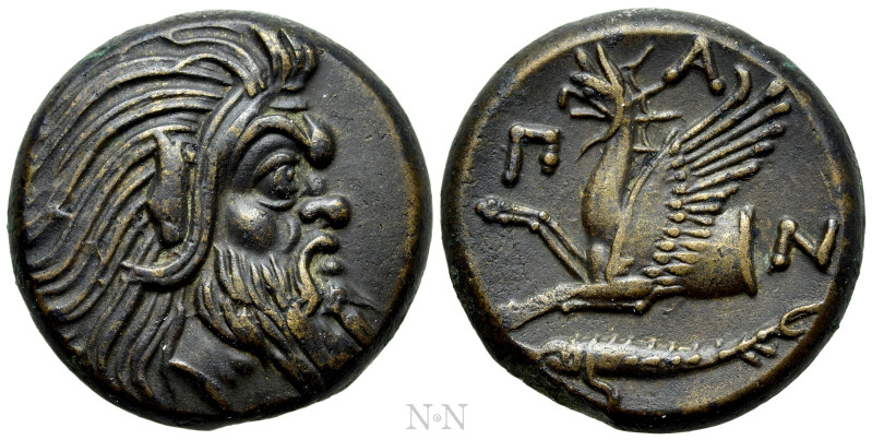 CIMMERIAN BOSPOROS. Pantikapaion. Ae (Circa 310-304/3 BC).

Obv: Bearded head ...