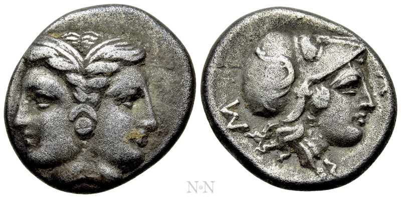 MYSIA. Lampsakos. Tetrobol (4th-3rd centuries BC). 

Obv: Janiform female head...