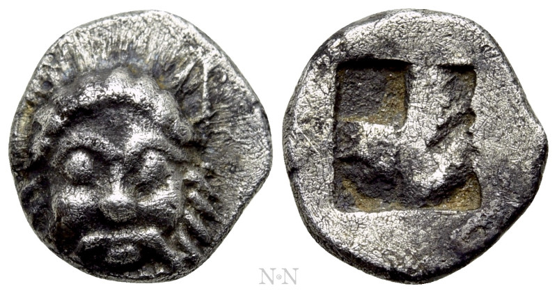 LESBOS. Methymna. Hemiobol (Circa 500/480-460 BC). 

Obv: Facing head of Silen...